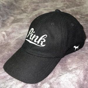 Black Velvet PINK Hat - Never Worn